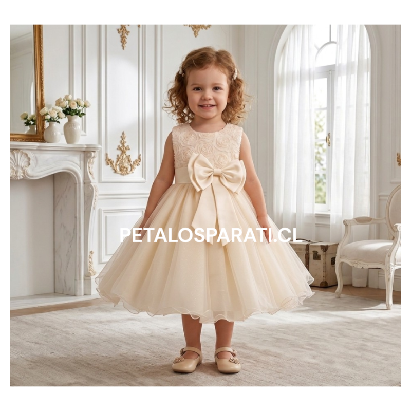 Vestido Hortensia Bebe Beige