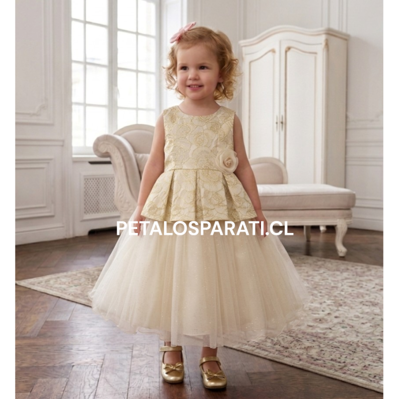 Vestido Graciela Dorado Bebe