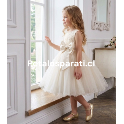 Vestido Hortensia Beige