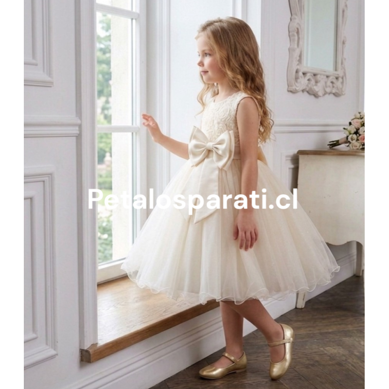 Vestido Hortensia Beige