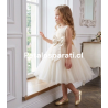 Vestido Hortensia Beige