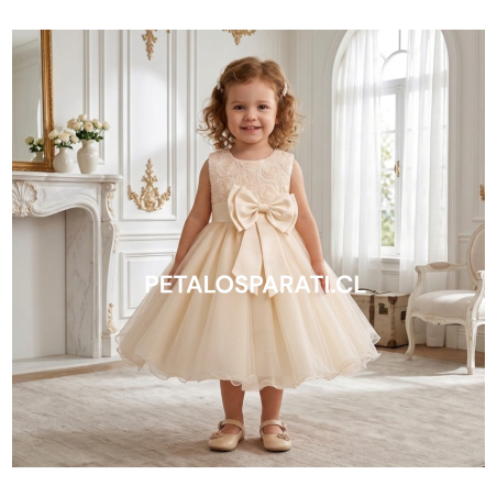 Vestido Hortensia Beige Bebe
