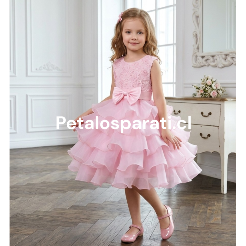 Vestido Carolina Rosado