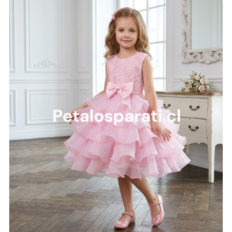 Vestido Carolina Rosado